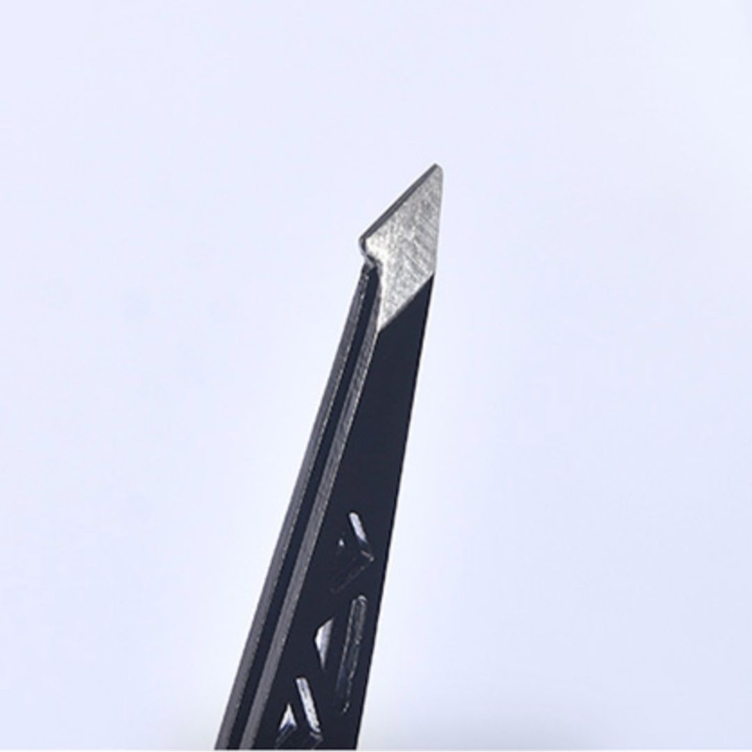 Slanted Tip Hollow Eyebrow Tweezers – Stylish & Precise Grooming Tool