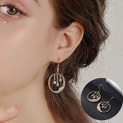 Classic Circle & Star Earrings – Elegant & Stylish Jewelry