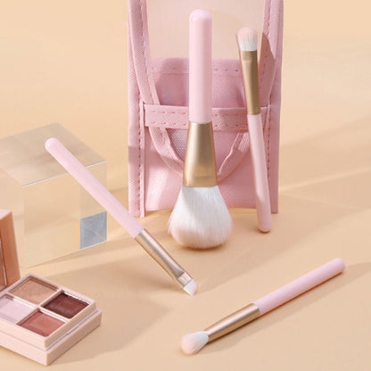 4-in-1 Makeup Brush Set – Essential Brushes for Blush, Powder, Contour & Eyeshadow