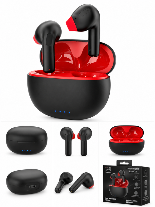 PDI True Wireless Earbuds – Bluetooth 5.3 with Touch Control