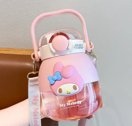 Hello Kitty Kawaii Water Bottle 1050ml Large Capacity - Sanrio