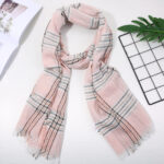 Casual personalized plaid long scarf