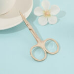 Beauty Scissors - Golden curved tip Beauty scissors high durability and sharp notch