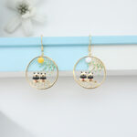 Panda Circle Chic Drop Earrings | beauty earring | earing |elegant style New accessories