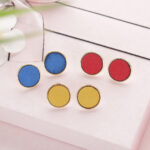 Fashionable simple colored circle earring | stylish accessories